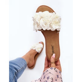 Naisten varvastossut kukilla White Eelfan valkoinen 2