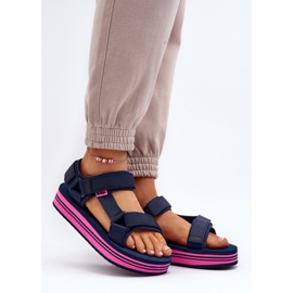 Naisten alustasandaalit Lee Cooper LCW-24-05-2754L laivastonsininen 2
