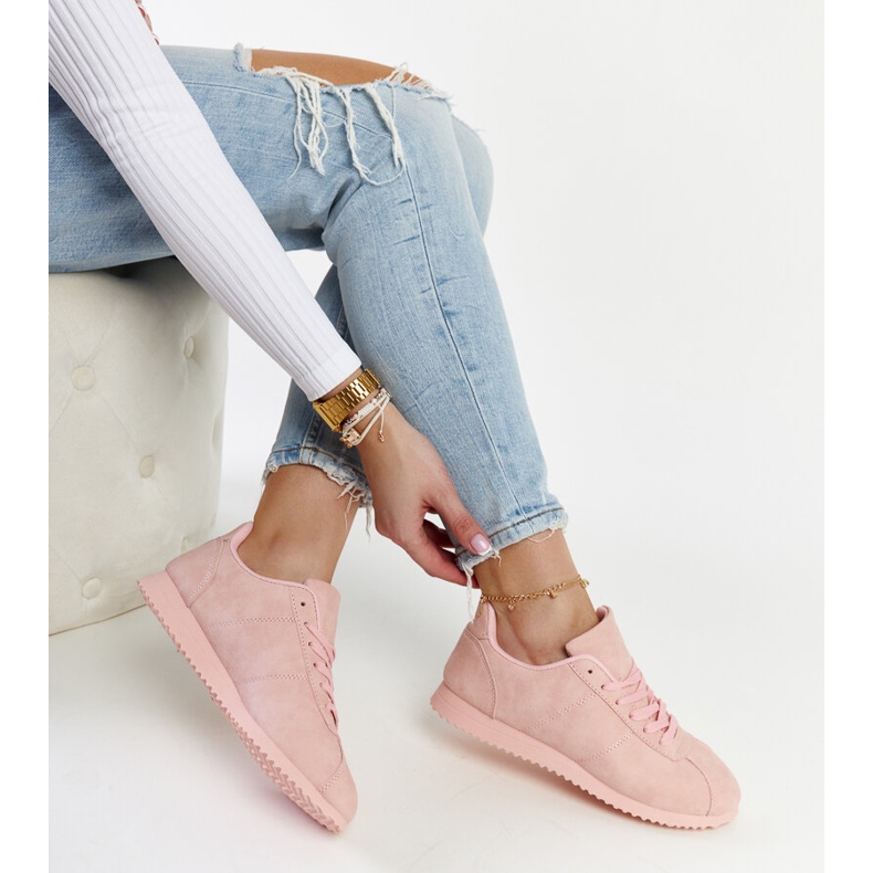 Vaaleanpunaiset Sahla urheilukengät vaaleanpunainen 1