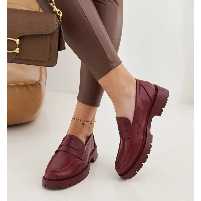 Burgundy Maybritt loafers punainen 2