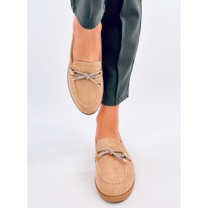 Naisten Saras Camel mokkasiinit beige 1