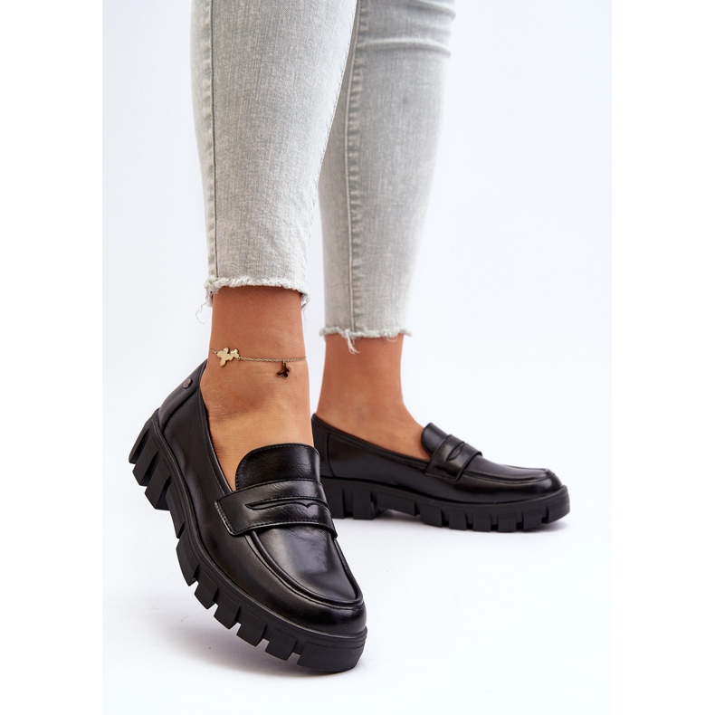 Vinceza Naisten mokkasiinit Eco-nahkainen musta Seravisa 2