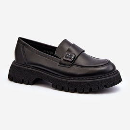 Vinceza Naisten mokasiinit hihnalla Black Flanila musta 2