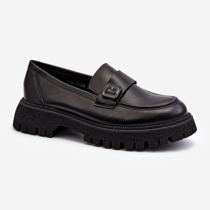 Vinceza Naisten mokasiinit hihnalla Black Flanila musta 2