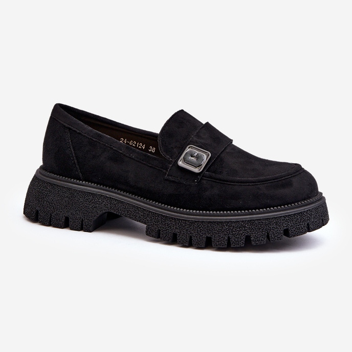 Vinceza Naisten mokasiinit hihnalla Black Flanila musta 1