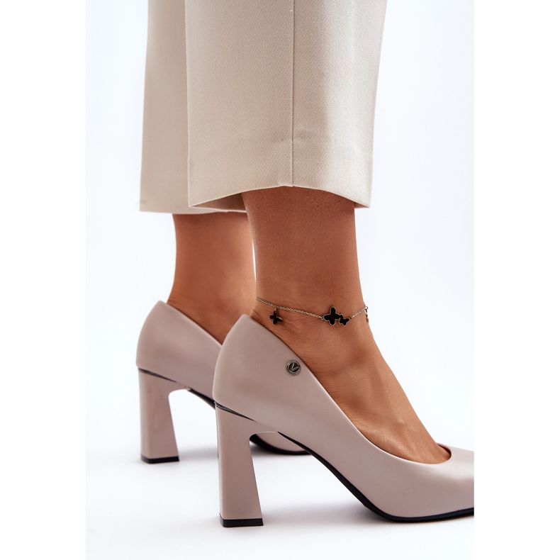 Vinceza Pumput korkokengissä, Eco Leather, Grey Giseleni harmaa 2