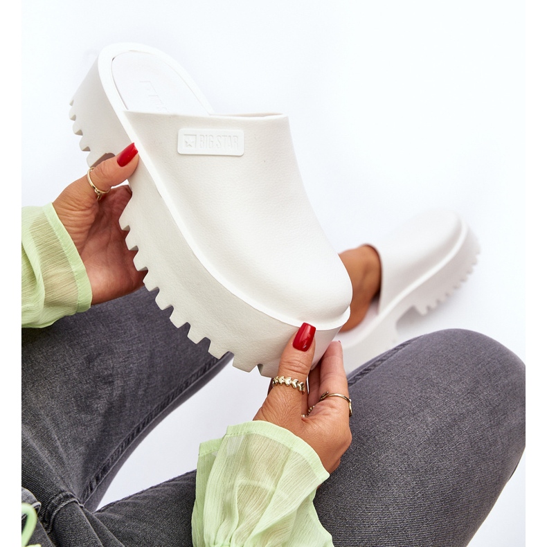 Naisten varvastossut massiivisella pohjalla Big Star NN274015 Valkoinen 2