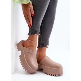 Naisten varvastossut massiivisella pohjalla Big Star NN274016 Beige 1