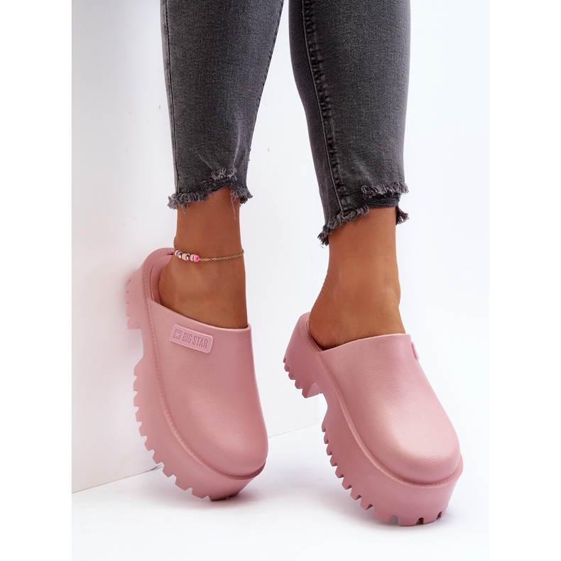 Naisten varvastossut massiivisella pohjalla Big Star NN274020 Pinkki vaaleanpunainen 1