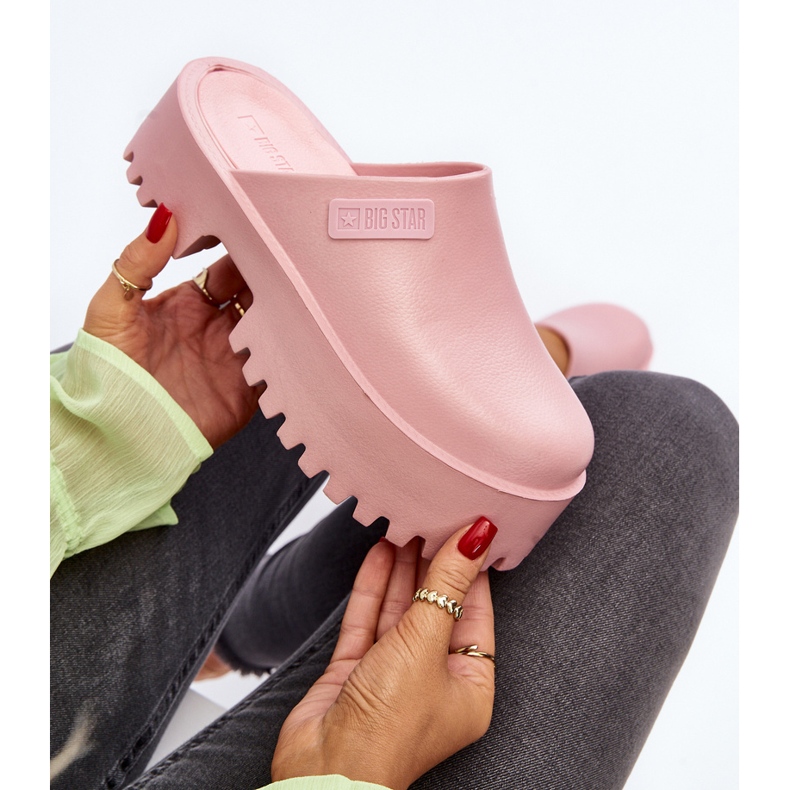 Naisten varvastossut massiivisella pohjalla Big Star NN274020 Pinkki vaaleanpunainen 2