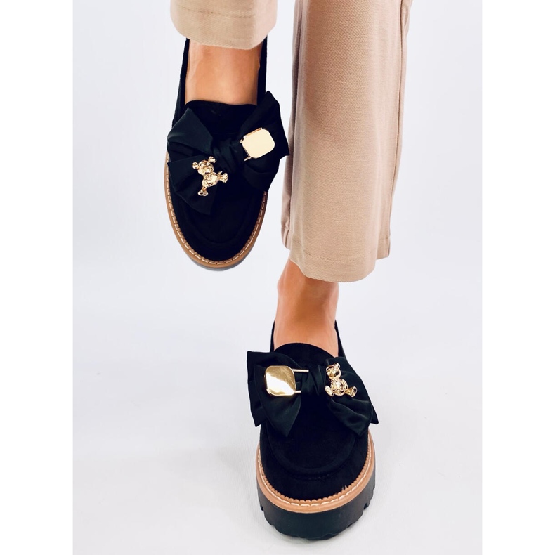 Pennsy Black mokasiinit koristeellisella nallekarhulla musta 1