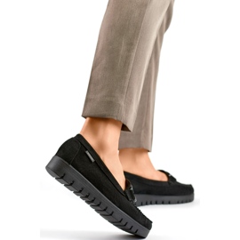 Naisten mustat loaferit mukavalla pohjalla 2