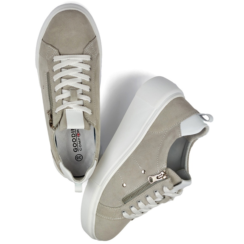 Harmaa nahkaiset naisten urheilukengät 1