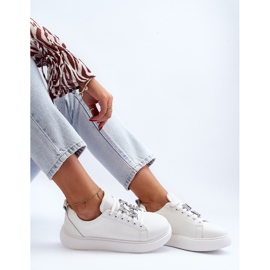 Vinceza Naisten nahkalenkkarit koristeilla, valkoinen Dysuria 2