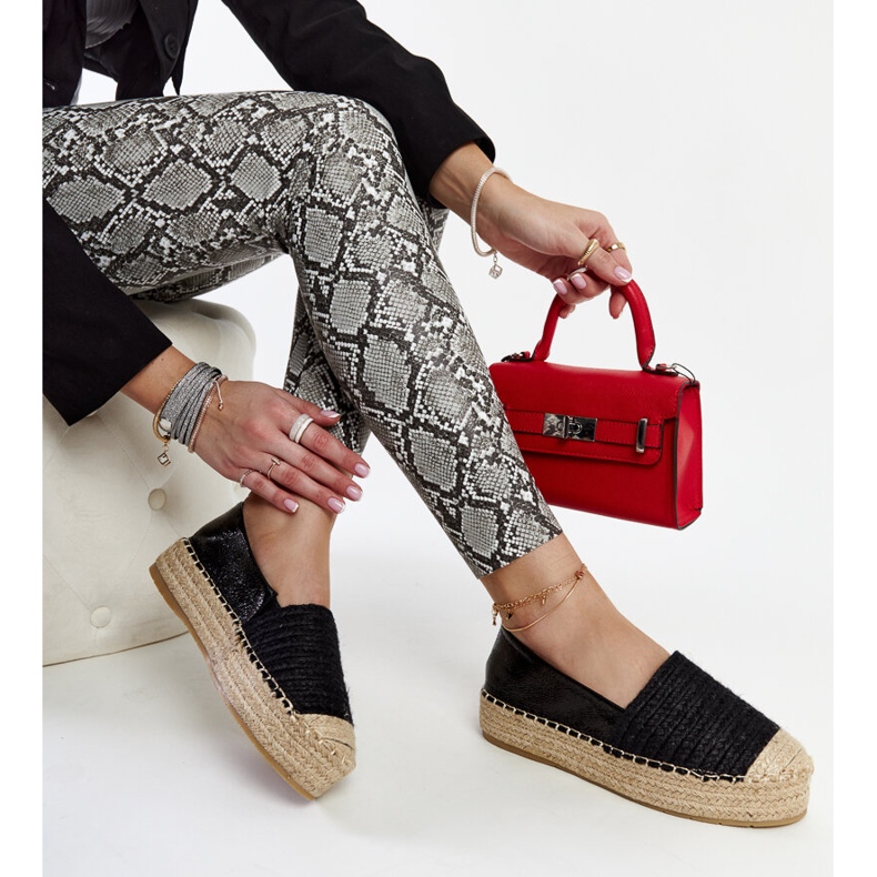 Mustat Danica-alustaiset espadrillit 1