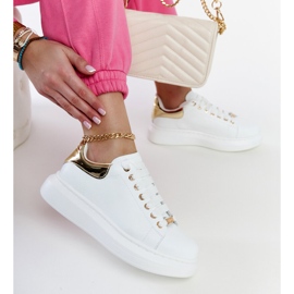 Valkoiset lenkkarit GOE LL2N4011 alustalla valkoinen 1