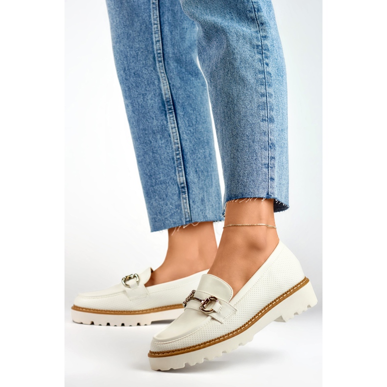 Naisten valkoiset alustakengät valkoinen 2