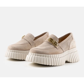 Karino beigen mokkanahka kengät 1