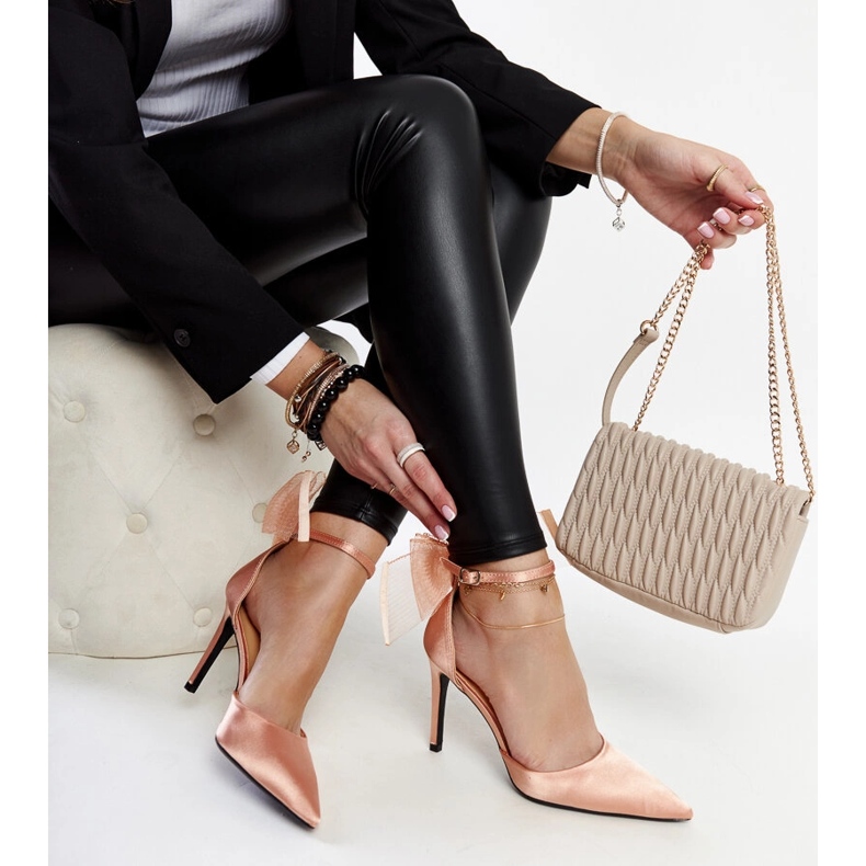 Ilaysa vaaleanpunaiset korkokengät rusetilla vaaleanpunainen 1