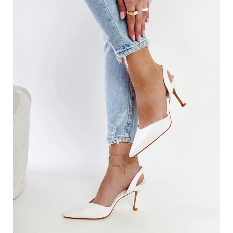 Valkoiset avokorkokengät Fontanile-korkokengät valkoinen 1