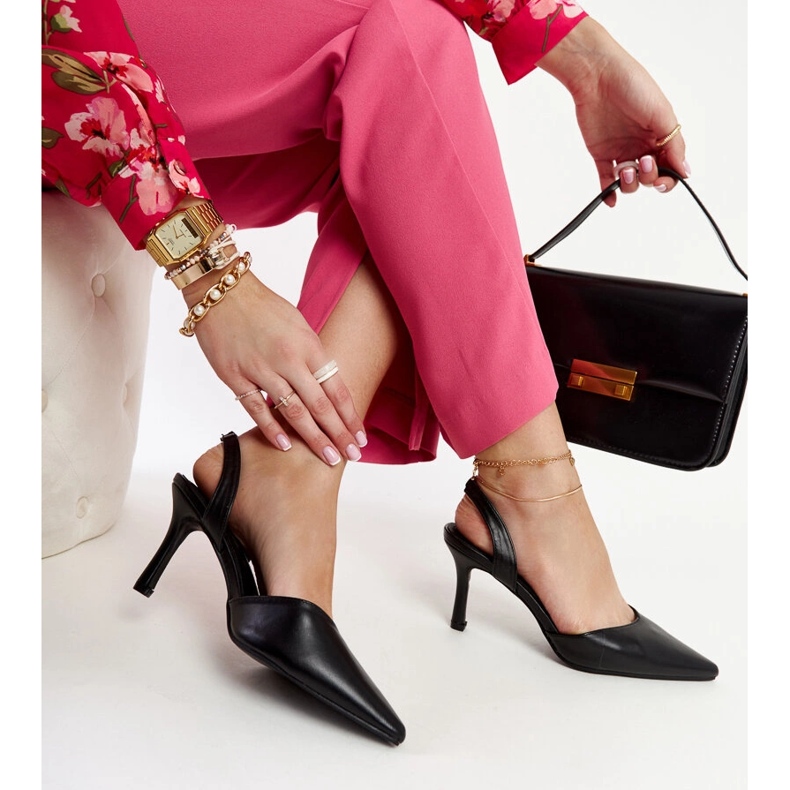 Mustat Fontanile avoimet kantapääpumput 1