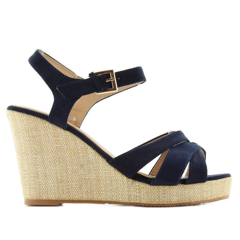 Sandaalit kiilassa BL337 sininen tummansininen 1