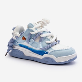 Naisten tennarit, joissa paksu nauhoitus, sininen Miatora 1