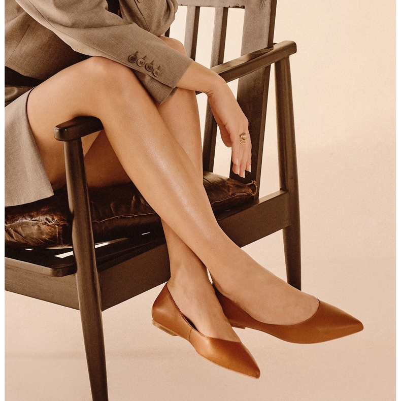 Marco Shoes Hienovaraiset balerinat ruskea 2