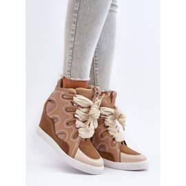 Naisten Wedge-lenkkarit beige Leoppa 2