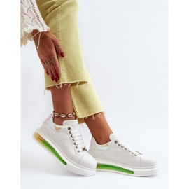 Naisten nahkalenkkarit GOE NN2N4029 Valkoinen 1