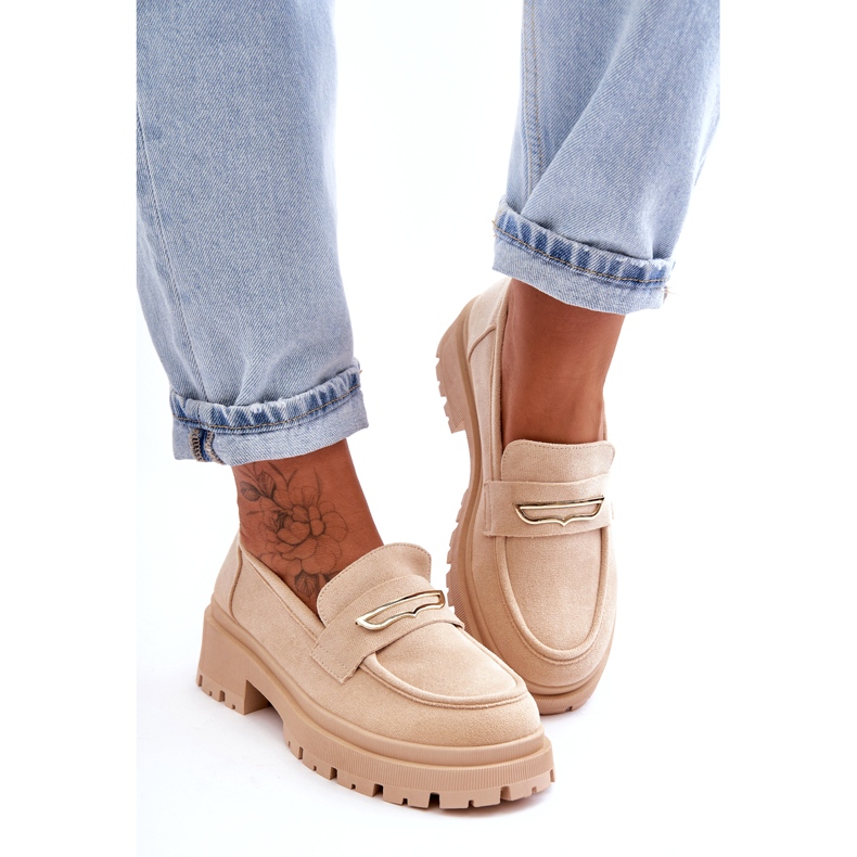 Seastar Naisten mokkanahkaiset lippaat beige Pure Love 3