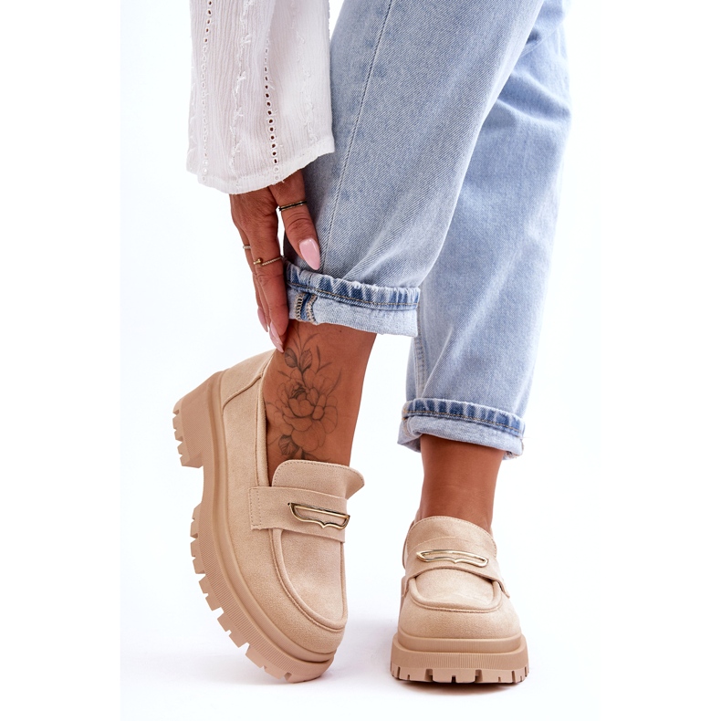 Seastar Naisten mokkanahkaiset lippaat beige Pure Love 2