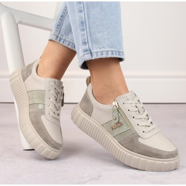 Beiget naisten nahkakengät alustalla Filippo DP6121 1