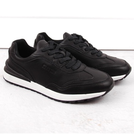 Miesten mustat nahkaiset urheilukengät Big Star NN174287 1