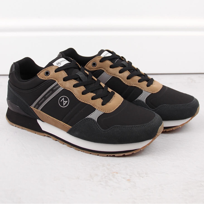 McKeylor 74111 mustat nahkaiset miesten urheilukengät 1