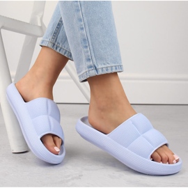 Naisten vaaleansiniset tossut Vinceza 76052 violetti 1