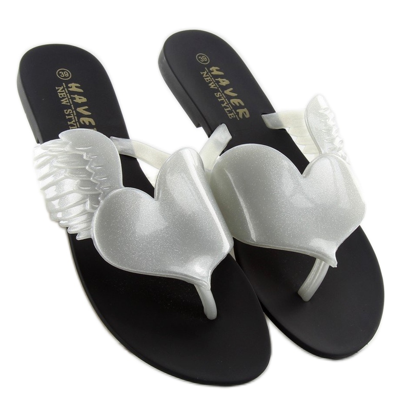 Meliski Lentävä sydän KM116 BLACK / SILVER valkoinen 2