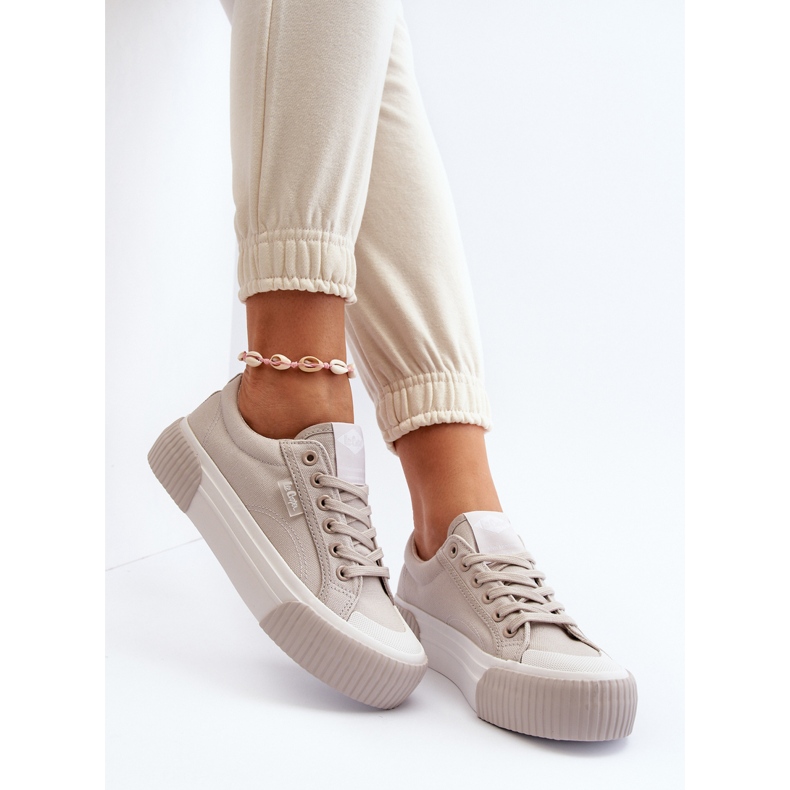 Naisten lenkkarit, joissa paksu pohja Lee Cooper LCW-24-31-2178 harmaa 2