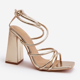 Muodikkaat Josette Gold -korkokengät kultainen 2