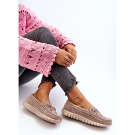 Vinceza Beiget naisten mokasiinit rusetilla 1