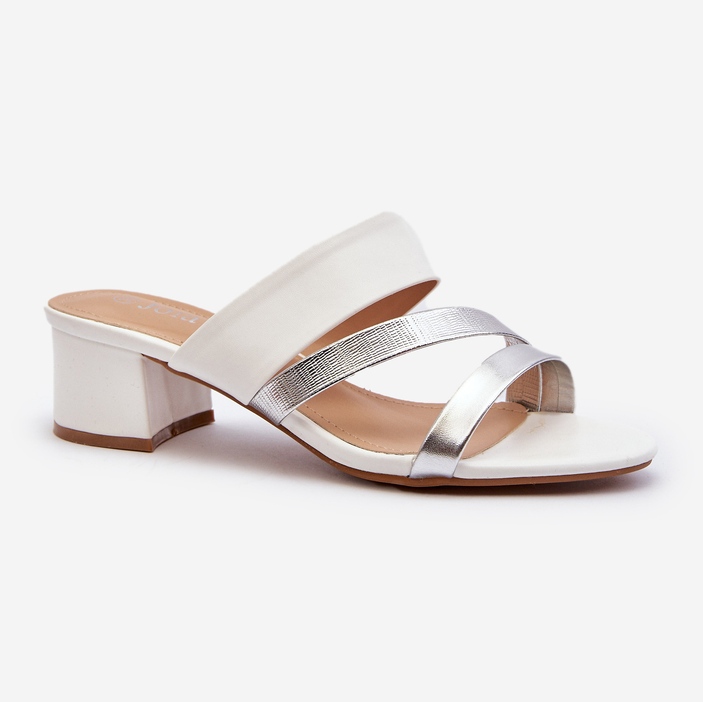 Naisten matalakorkoiset varvastossut, valkoinen Rosila 1