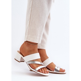 Naisten matalakorkoiset varvastossut, valkoinen Rosila 2