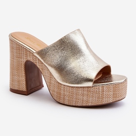 Naisten sandaalit korkokengillä, kulta Siobhan kultainen 2