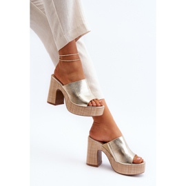 Naisten sandaalit korkokengillä, kulta Siobhan kultainen 1