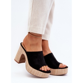 Naisten tossut korkokengillä, musta, Siobhan 2