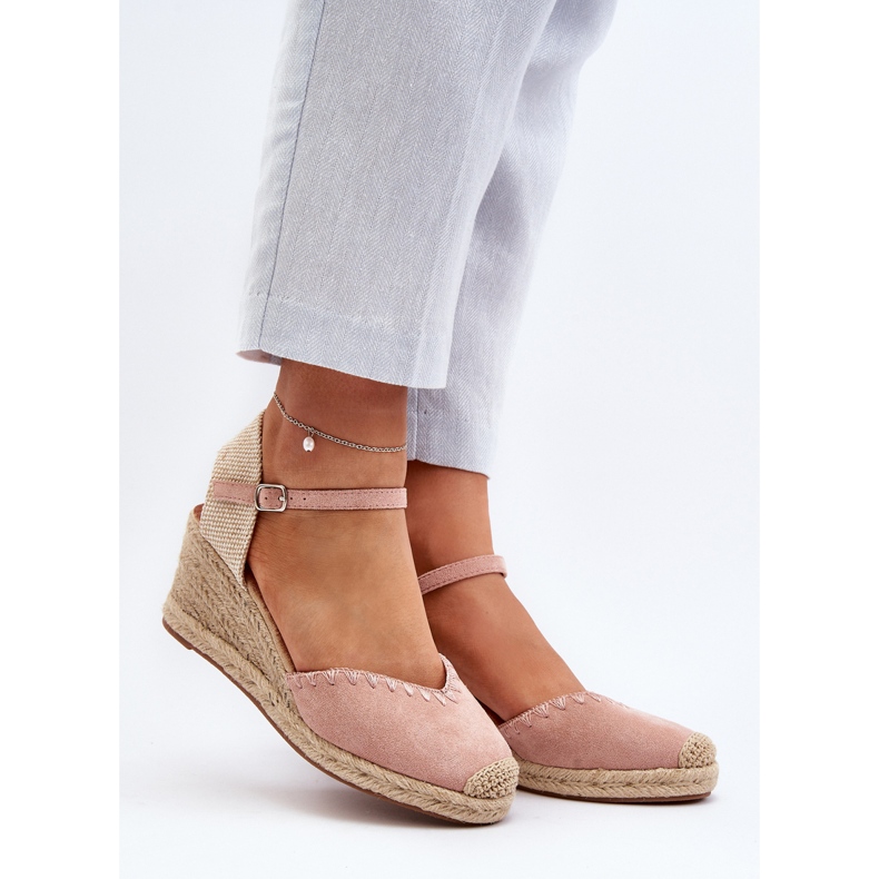 Suede Espadrille Wedge Sandaalit Pink Raylin punos vaaleanpunainen 2