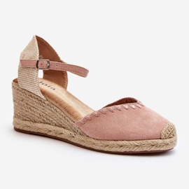 Suede Espadrille Wedge Sandaalit Pink Raylin punos vaaleanpunainen 1