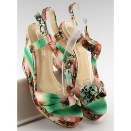 Satiiniset sandaalit 903 vihreä 1