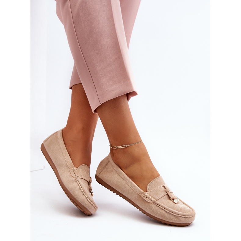 Naisten mokkanahka Classic Moccasins Beige Ontala 1