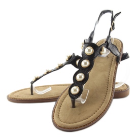 Varvastossut suurilla helmillä LL-75 Musta 2